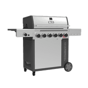 Charbroil Performance Series™ FlavorMax™ 6 Burner Gas Grill Cabinet with Sear Burner and Side Burner Gray Stainless