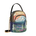 thumbnail image 7 of FORMRS Crossbody Bag for Women Quilted Travel Shoulder Cell Phone Purse with Chain Strap Handbag, Floral Mountain, 7 of 7