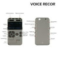 thumbnail image 4 of 8GB Digital Voice Recorder Voice Activated Recorder Audio Recorder Mini Portable Tape Dictaphone with Playback  USB  MP3, 4 of 11