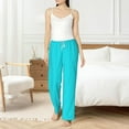 thumbnail image 4 of Salouo Aqua Print Women's Pajama Pants Casual Loose Sweatpants PJs Flowy Pants Drawstring Palazzo for Women Wide Leg Pants Lounge Pajama -X-Large, 4 of 8