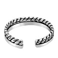 thumbnail image 3 of Rocker Twisted Stackable Open-Ended  .925 Sterling Silver Adjustable Ring, 3 of 5