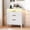 White, variant on 6 Drawer Dresser with Power Outlet, Rustic Brown Dresser with LED Light, Modern Chest of Drawers for Closet, Double Wide Drawer Organizer Cabinet for Bedroom, Living Room