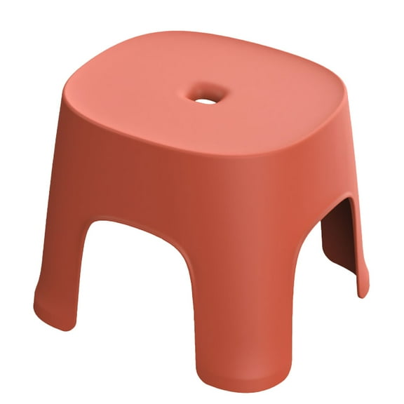 TAILTOSS Small Stool Bathroom Red Plastic for Toddlers 1Pack 10.2*9.4in
