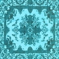 thumbnail image 1 of Ahgly Company Indoor Square Persian Light Blue Bohemian Area Rugs, 7' Square, 1 of 4