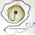 thumbnail image 3 of The Entertainer Plug-In Swag 16" Amber Glass Pendant Light with Bronze Chain, 3 of 5