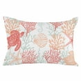 thumbnail image 2 of Red Orange Coastal Body Pillow Cover, Pillowcase Protectors with Zipper, Breathable Decorative Throw Pillow Case Cover, Sea Turtle Nautical Coral Summer Beach Pillow Shams for Couch Sofa 24x36Inch, 2 of 8