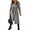 Gray, variant on Autumn Winter Womens Classic Coat Lapel Collar Open Front Belted Long Jacket