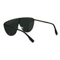 thumbnail image 4 of Unisex Robotic Asymetrical Bridge Line Shield Flat Top Racer Sunglasses Matte Black, 4 of 4