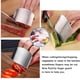 thumbnail image 4 of Paquete de 2 protectores de dedos de acero inoxidable para cortar verduras y frutas de forma segura, para cortar carne, utensilios de cocina para chef, 4 of 6