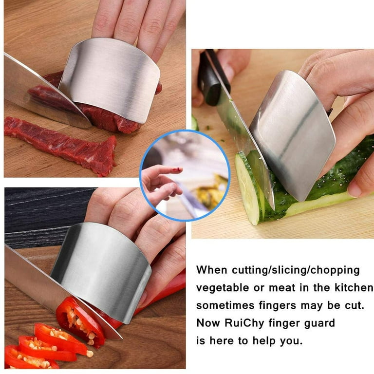 2Pack Finger Guards For Safe To Slice Vegetables Fruit Stainless