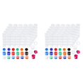 thumbnail image 1 of 200 Tiras 1200 Botes Tiras de Pintura Vacías de Pintura Contenedores de Almacenamiento de Plástico Transparente Suministros para Manualidades de Pintura (3 Ml/ 0,1 Oz), 1 of 8
