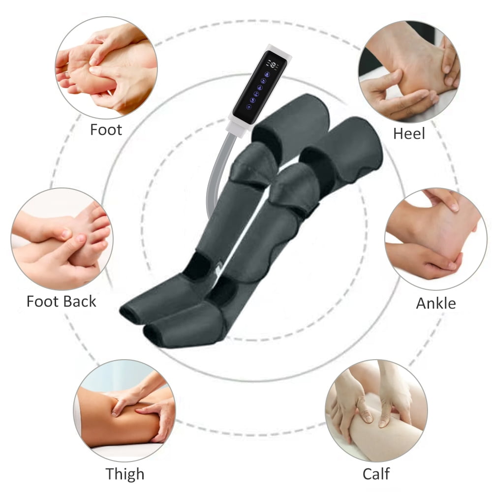 Leg Massagers for Circulation - Foot and Calf Massager with Heat, Air Compression Leg Wraps Massage Boots Machine for Home Use Leg Massage