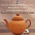 thumbnail image 5 of Cauldon Ceramics Classic Terracotta Teapot with Logo | Hand Made 4 Cup Teapot | Made with Staffordshire Red Clay | Traditional Teapot for Teabags | Authentic, Made in England Teapot | 36 Ounces, 5 of 7