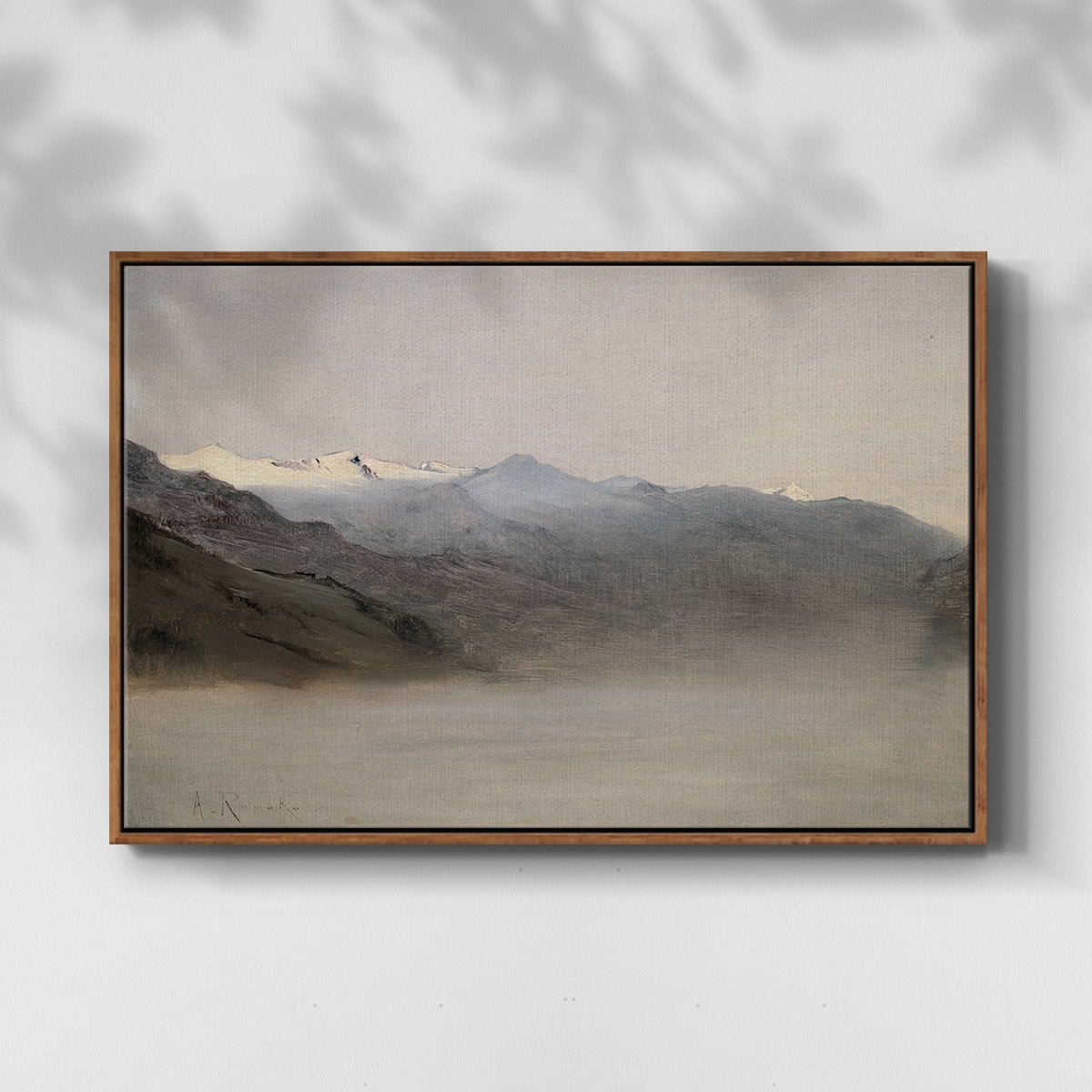Vintage Landscape-CLXIV By Wexford Home Framed in Walnut Wood Gallery Wrapped Canvas 27 in. x 41 in.