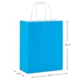 thumbnail image 2 of Hallmark Medium Gift Bag (Solid Blue), 2 of 3