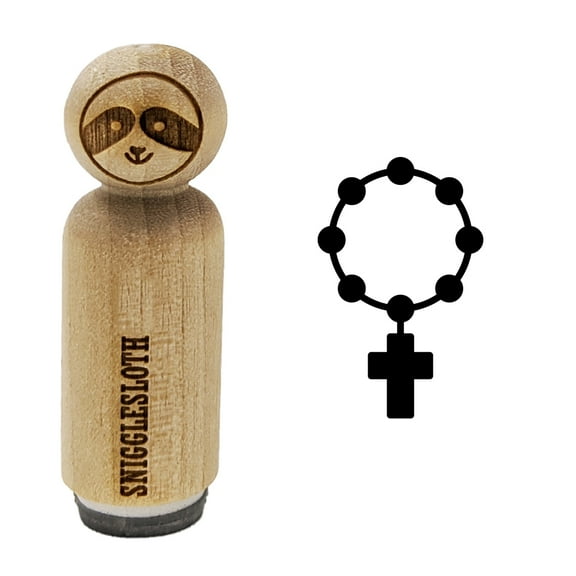 Rosary Catholic Symbol Rubber Stamp for Scrapbooking Crafting Stamping - Mini 1/2 Inch