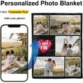 thumbnail image 5 of Custom Blanket with Picture, Personalized Photo Blanket. Mothers Day Mom Gifts and Fathers Day Dad Gifts from Daughter Son, Customized Christmas Birthday Valentines Day Gifts for Him Her Blankets, 5 of 5