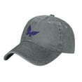 thumbnail image 2 of LNWH Baseball Cap, Outdoor Casual Sports Cap Classic Curved Brim Hat - Adjustable Cowboy Hat, Butterfly Lilac- Gray, 2 of 8