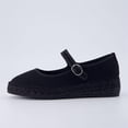 thumbnail image 3 of Cushionaire Tapas Canvas Mary Jane Flat Espadrilles for Women, Cushioned Comfort Closed Toe with Adjustable Strap, 3 of 11