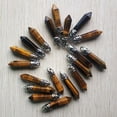 thumbnail image 3 of K-KED Wholesale 20pcs Fashion Natural tiger eye stone pillar Pendulum charms Pendant, 3 of 3