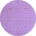 thumbnail image 1 of Ahgly Company Indoor Round Abstract Blue Contemporary Area Rugs, 6' Round, 1 of 4