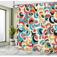 thumbnail image 5 of Ambesonne Psychedelic Shower Curtain, Retro Evil Eyes, 69"Wx84"L, Multicolor, 5 of 5