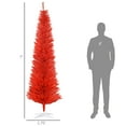 thumbnail image 3 of Christmas Tree Red Pencil Christmas Tree ,with 499 Realistic Branch Tips and Plastic Stand,Flocked Christmas Tree, 3 of 9