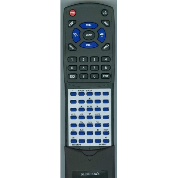 Replacement Remote for Sansui SLED-2415, SLED-2815, SLED-3215, SLED-3915, SLED-4216, SLED-4319, SLED-5018, SLED-5019, SLED-5515, SLED-5516, SLED-6517