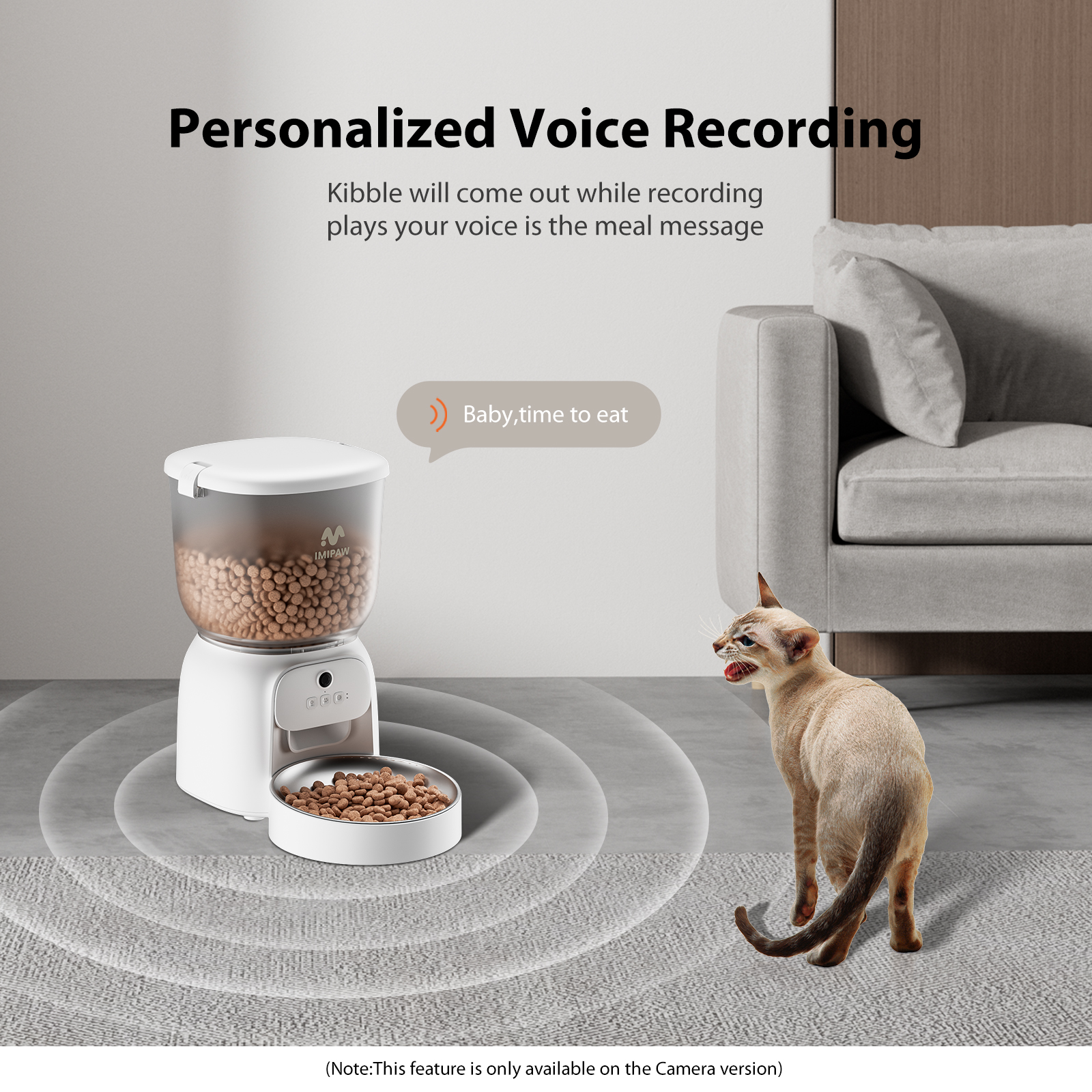 IMIPAW 4L Smart Cat Feeder with HD Camera photo 5