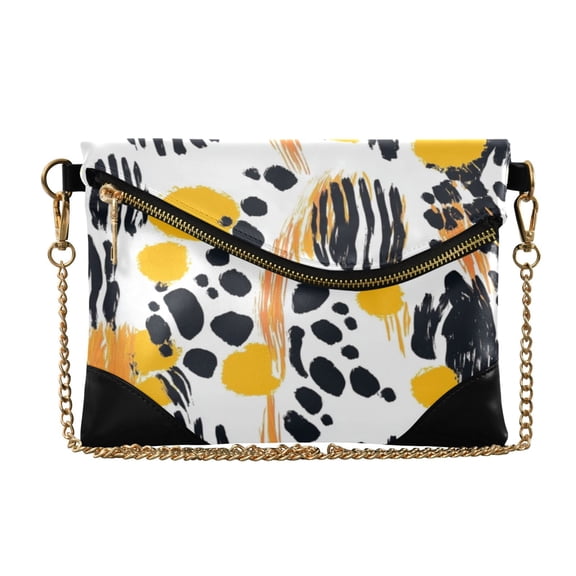 Women Clutch Purse Elegant Crossbody Shoulder Bag with Wristlet & Crossbody Strap Large and Bold Spots