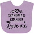thumbnail image 3 of Inktastic Grandma Grandpa Love Me Arrow Boys or Girls Baby Bib, 3 of 4