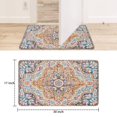 thumbnail image 6 of Retro Door Mat, 17 X 30 Inch Boho Pink Vintage Carpet Welcome Doormat Decorative Home Floor Mat, Non Slip Rubber Back and Strong Water Absorption for Outdoor Indoor Entrance Decor, 6 of 6