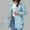 #8Light Blue, variant on Byworldtasic Women's Jacket Women's Long Raincoat with Hood Outdoor Lightweight Windbreaker Rainproof Jacket (Includes Organizer Bag)