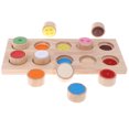 thumbnail image 3 of Wooden Montessori Feeling Match Game Toy w/ Colorful Cylinders for, 3 of 8
