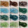 thumbnail image 4 of U8MO 100pcs 6mm Round 32Facets Crystal Glass Loose Ball Sphere Crafts Beads lot-12A Green AB, 4 of 9