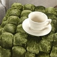 thumbnail image 6 of Home Soft Things Crushed Velvet Pouf Stool Ottoman - Moss Green - 16x16x16'', 6 of 7