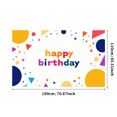 thumbnail image 3 of Happy Birthday Flaming Backdrop Decoration Banner Party Supplies Photography Props Celebration Decor Background Event Display, 3 of 4