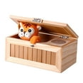 thumbnail image 1 of Wooden Useless Box, Leave Me Alone Box, Most Useless Machine Don't Touch Tiger Toy with Sound, 1 of 8