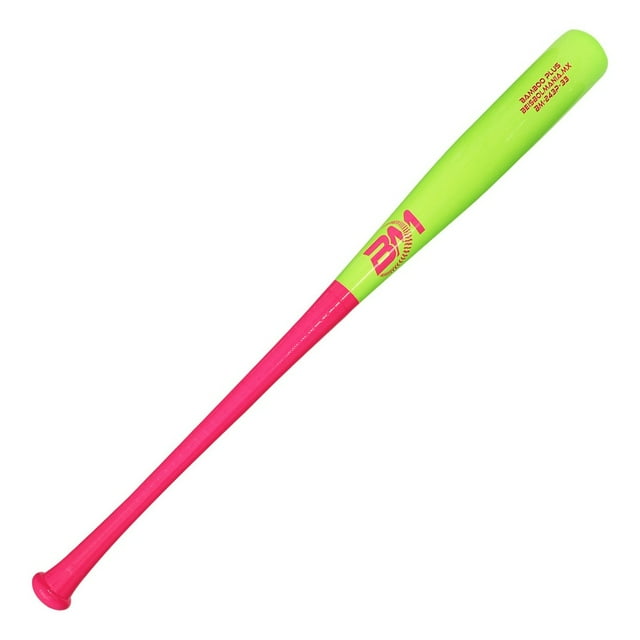 Beisbolmania Bat Beisbol Elite Bamboo BM243 Reforzado 34 Rosa con Verde