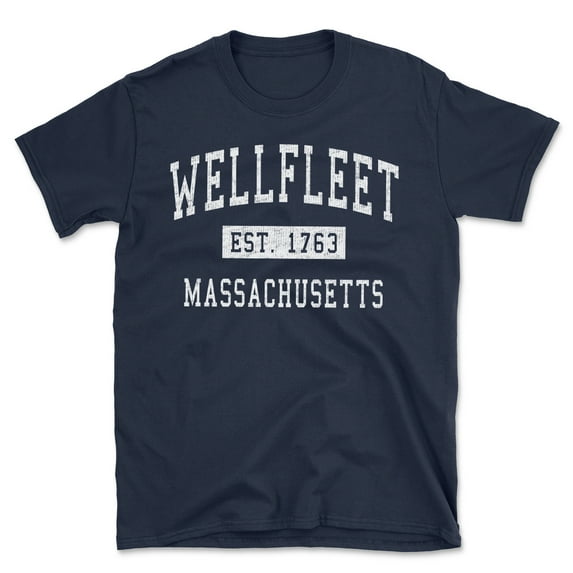 Wellfleet Massachusetts Classic Established Men's Cotton T-Shirt