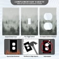 thumbnail image 3 of Yayeee Blank Wall Plate Cover 1-Gang 4.5"x2.7" Home Unused Decorative Outlet, Foggy Forest, 3 of 7