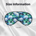 thumbnail image 5 of Salouo Blue Lotus Flower Pattern Sleep Mask,Sleep Eye Mask & Blindfold Eye Sleep Shade Cover with Elastic Strap Soft Eye Cover Eyeshade for Night Sleeping Travel & Nap, 5 of 7