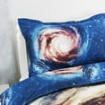 thumbnail image 3 of 3 Pieces Galaxy Duvet Cover Bedding Set 3D Printed Quilt Cover Blue Starry Twin, 3 of 8