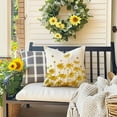 thumbnail image 4 of 18x18 Spring Summer Decorations for Home,Small Yellow Pillow Decorative Throw Pilow Covers for Couch,Daisy Bee Farmhouse Outdoor Cushion Case for Sofa Mustard Square Throw Pillow, 4 of 6