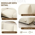 thumbnail image 6 of Indecor Home 73.2" Modular Couches and Sofas 2 Seater Sectional Sofa Loveseat Sofa Sectional Couches for Living Room Bedroom, Apartment, Office, Beige, 6 of 10