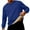 Dark Blue, variant on Men's Crewneck Sweatshirt Sherpa Lined Long Sleeve Thermal Shirts Casual Warm Fleece Pullover