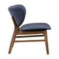 thumbnail image 3 of Isina Dining Side Chair, Slate Blue Polyester, Walnut Brown Solid Wood, 3 of 6