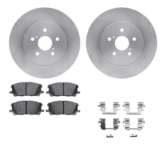 Dynamic Friction Company Front Brake Rotors with 5000 Advanced Brake Pads includes Hardware 6512-76650