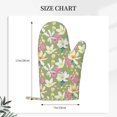thumbnail image 2 of Zufioo Flowers And Buds Print Silicone Anti-Scalding Gloves, Kitchen Hanging Rope Gloves, Kitchen Utensils Suitable for Barbecue, Baking, Cooking, 2 of 6