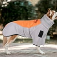 thumbnail image 4 of Chaqueta de plumón para perros Perfecl abrigo de invierno grueso y cálido Naranja Gris XL, 4 of 8